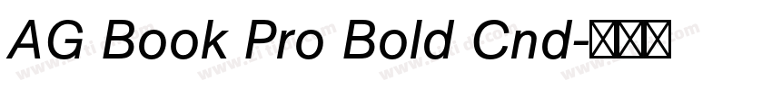 AG Book Pro Bold Cnd字体转换